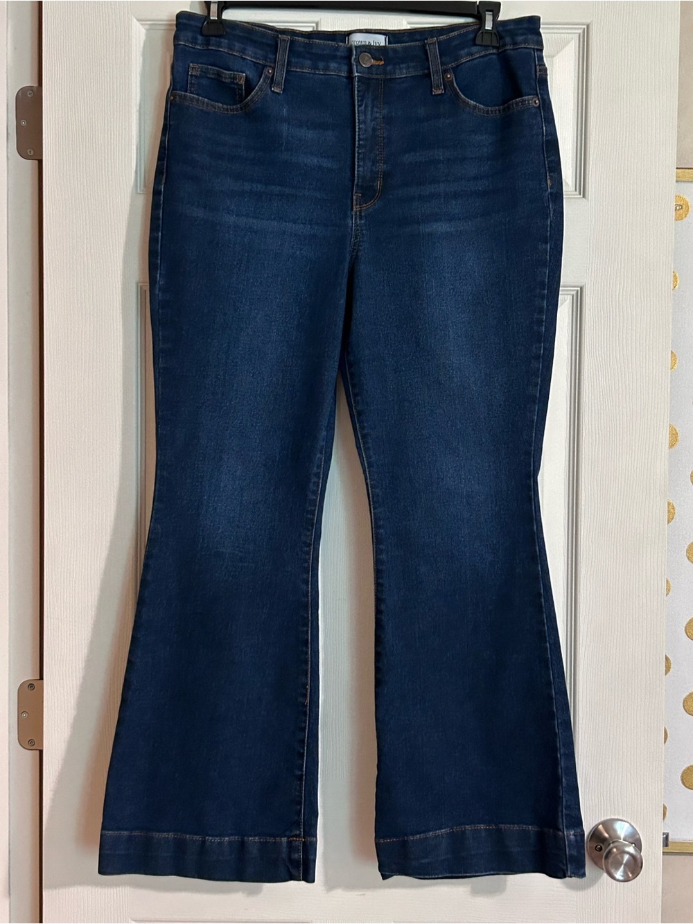 crown & ivy Dark Indigo Flare Jeans
